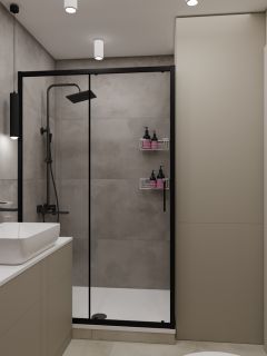 Душевая система Knotlor KN-23/GM, вороненая сталь